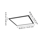 MORADILLO Plafon LED 39,5 cm czarny kwadratowy oprawa sufitowa 902369 EGLO