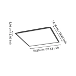 MORADILLO Plafon LED 59,5 cm czarny kwadratowy oprawa sufitowa 902371 EGLO