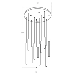 Lampa wisząca ILIOS 12 PENDANT 3-STEP DIMM AZ5746 AZZARDO