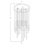 Lampa wisząca ILIOS 36 PENDANT 3-STEP DIMM AZ5747 AZZARDO