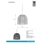 kinkiecik.pl Lampa wisząca 40 cm GARDEN 24 107990 Markslojd