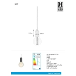 kinkiecik.pl Lampa wisząca czarna 1L SKY 107366 Markslojd