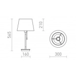 KEITH/AMBITUS 30 stołowa z USB Polycotton biała/buk 230V LED E27 15W R14039 Rendl light studio