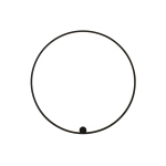 Kinkiet Ringa L 1xLED czarny WL0116-L-BK yaskr