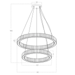 Lampa wisząca kryształowa SPARK AZ5792 120W/3000K AZZARDO