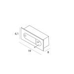 Kinkiet Podtynkowy Libra 3W W0377 MaxLight