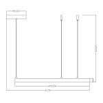 kinkiecik.pl Lampa wisząca złota MIDWAY LP-033/1P S GD LIGHT PRESTIGE