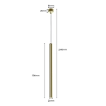 Lungo 1 złota lampa wisząca LP-894/1P GD Light Prestige