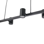 Lampa Wisząca Noe Long 6xGU10 czarna PL0111-BK yaskr