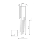 Lampa wisząca LASER SOLID BRASS VII 8921 Nowodvorski - zdjęcie dodatkowe 2