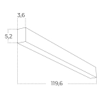 Lampa sufitowa Linelio AZ5657 LED 40W 3000-6000K ściemnialna czarna AZZARDO
