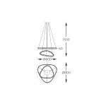 Lampa wisząca z pilotem ATHESA MD3169-2-3GT Zuma Line