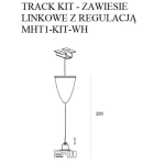 ZAWIESIE LINKOWE Z UCHWYTEM 2 M MHT1-KIT-WH BIAŁE MaxLight - zdjęcie dodatkowe 1
