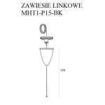 ZAWIESIE LINKOWE 1,5M CZARNE MHT1-P15-BK MaxLight - zdjęcie dodatkowe 1