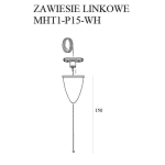 ZAWIESIE LINKOWE 1,5M BIAŁE MHT1-P15-WH MaxLight - zdjęcie dodatkowe 1