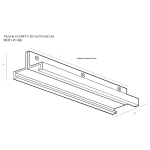 UCHWYT DO SZYN DŁUGI CZARNY MHT1-P2-BK MaxLight - zdjęcie dodatkowe 1
