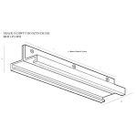 UCHWYT DO SZYN DŁUGI BIAŁY MHT1-P2-WH MaxLight - zdjęcie dodatkowe 1