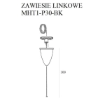 ZAWIESIE LINKOWE 3M CZARNE MHT1-P30-BK MaxLight - zdjęcie dodatkowe 1