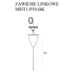 ZAWIESIE LINKOWE 5M CZARNE MHT1-P50-BK MaxLight - zdjęcie dodatkowe 1