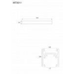 Magnetic MT0011 Szyna Magnetyczna Płytka Natynkowa 1m Czarna Maxlight