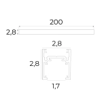 Magnetic MT0029 Szyna Magnetyczna Płytka, Natynkowa, 2 Metr, Biała Maxlight