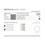 Plafon Malta R 50 4000K (black) AZ4252 AZZARDO