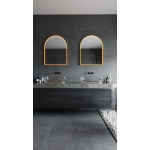 Mirror Półokrąg 90x70cm Złote Lustro Podświetlane W0386 MaxLight