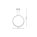 Lampa wisząca Mirror L czarna IP44 LED CCT LP-999/1P L BK CCT Light Prestige