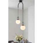 Lampa wisząca Morena 2xE14 czarna biała 62661 ALFA