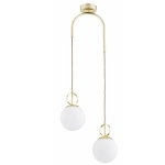 Lampa wisząca Morena 2xE14 złota biała 62663 ALFA