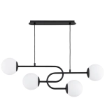 Lampa wisząca Nari 4xE14 czarna biała 63372 ALFA