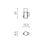 Kinkiet Nils Wall Sensor (black) AZ4479 E27 1x MAX 13W IP44 PC METAL AZZARDO
