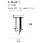 Organic Copper C0116D Plafon Mały Ściemnialny MAXLIGHT