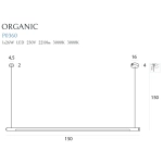 Organic Horizon P0360D Lampa Wiszaca Ściemnialna Złota MaxLight