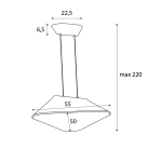 LAMPA WISZACA CARBON CREAM&GREY P0568 MaxLight