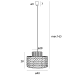 Lampa wisząca Raffle P0587 MaxLight