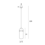 Lampa Wisząca Signature B Amber Glass P0602 MaxLight