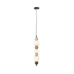 Lampa wisząca Modern 28w, Opal + Dark Grey+medium Brown+light Grey P0630 MaxLight