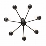 Lampa Wisząca Nova Black 7l P0632 MaxLight