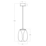 Lampa wisząca PAMELA AZ5824 LED 8W 3000K AZZARDO