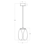 Lampa wisząca PAMELA AZ6185 LED 15W 3000K AZZARDO