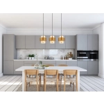 Lampa wisząca Vinoti PND-22132-3S-GD-AMB Italux