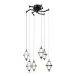 Lampa wisząca Fuente PND-34395-6-BK Italux