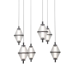 Lampa wisząca Fuente PND-34395-6-BK Italux
