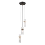Lampa wisząca Taraso PND-40760-3-BK-HBR Italux