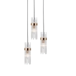 Lampa wisząca Taraso PND-40760-3-BK-HBR Italux