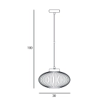 Lampa wisząca Groste PND-52376-1-BK Italux