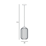 Lampa wisząca Lindo PND-52636-1-BK Italux