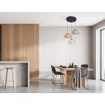 Lampa wisząca Ainale PND-54637-3-BK-SG Italux - zdjęcie 3