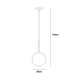 Lampa wisząca Deore PND-5578-1S-BRO-BK Italux